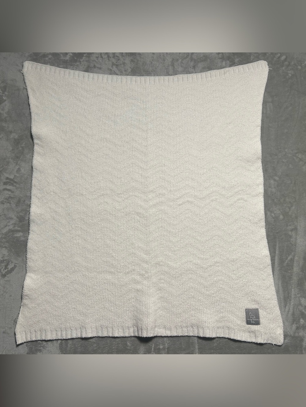 Living Textiles Baby Blanket White Square